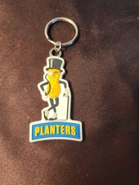 Planters Mr. Peanut Keychain - Yellow and Black
